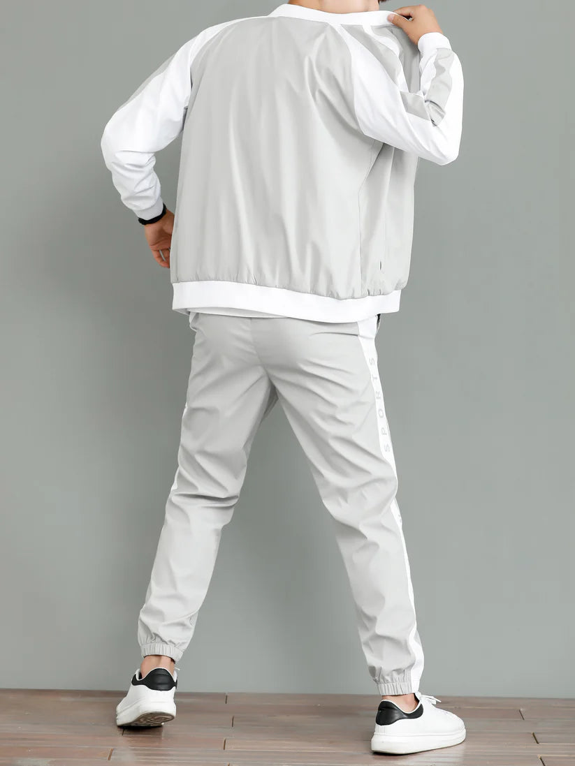 Modern Cotton Tracksuit Button Up Jacket with Pants Casual For Men | Perfect for Casual Days