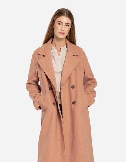 Women's Casual Long Double-Breasted Winter Jacket | Ideal for Autumn/Winter