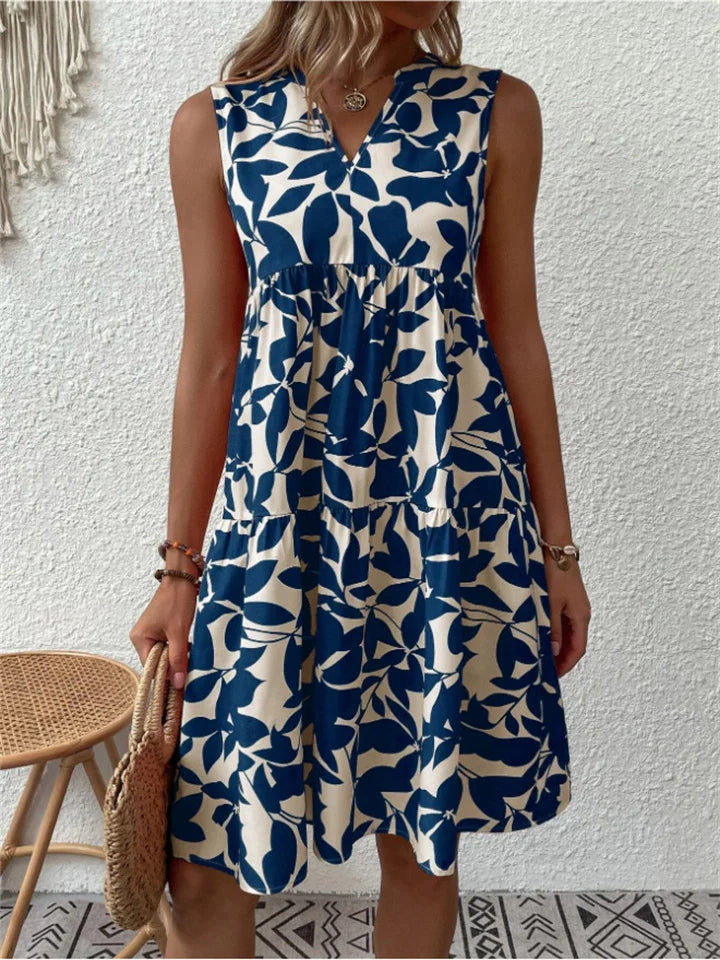 Women's Elegant Lightweight Summer Dress with Floral Design