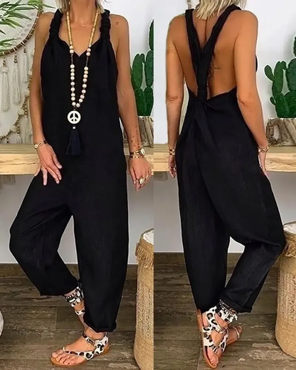 Women's Backless Summer Jumpsuit | Ideal for Summer