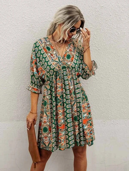 Women's Summer Elegant Off-Shoulder Boho Midi Dress | Ideal for Summer