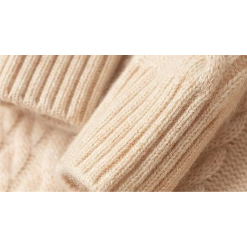 Women's Warm Knitted Cord-Point Cashmere Jumper for Women | Ideal for Winter