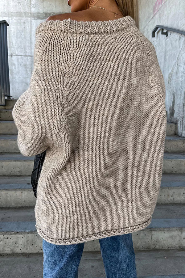 Women's Loose Wide Neck Cashmere Jumper | Ideal for Winter