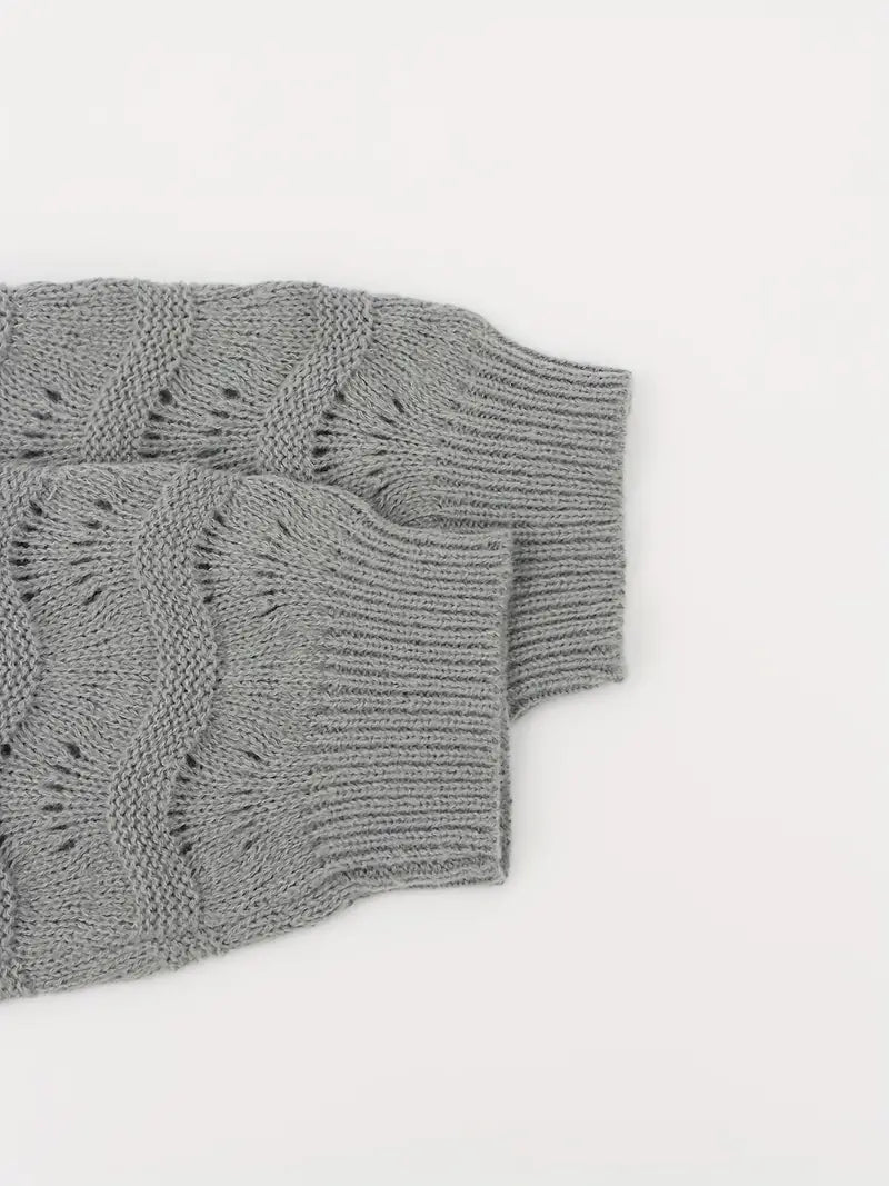 Women's Chic Mid-Length Patterned Knit Cardigan | Ideal for Winter