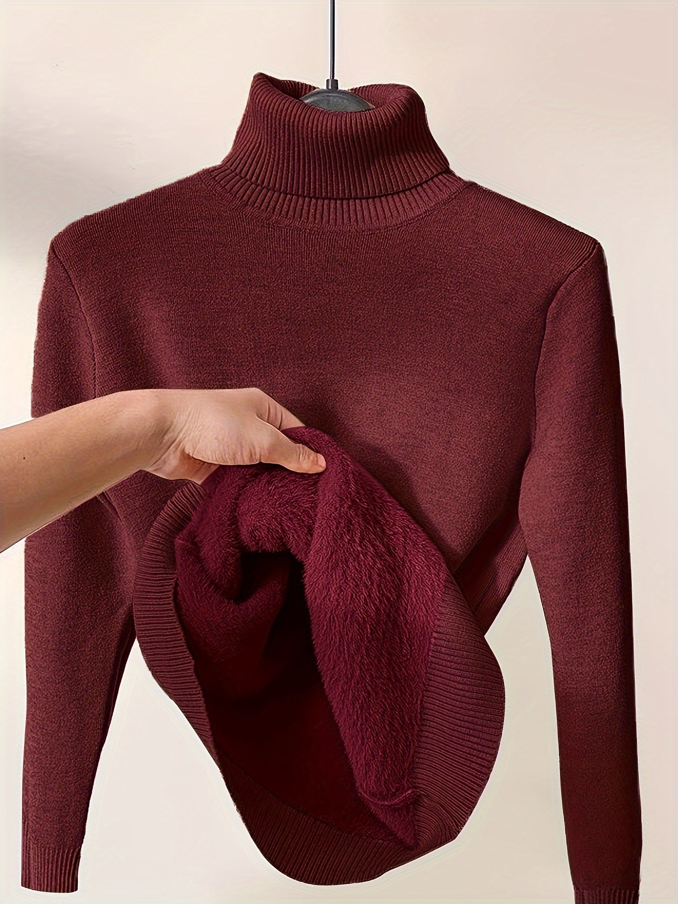 Women's Stylish Solid Colour Turtleneck Jumper | Ideal for Winter