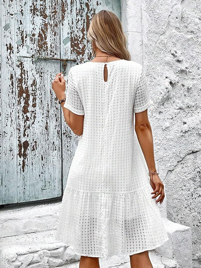 Women's Elegant High-Quality Mini Dress with Short Sleeves