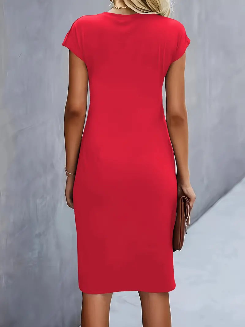 Women's Classic High-Quality Dress with Scoop Neck