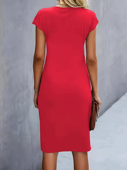 Women's Classic High-Quality Dress with Scoop Neck