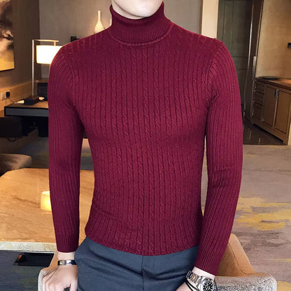 Men's Long Sleeve Turtleneck Jumper