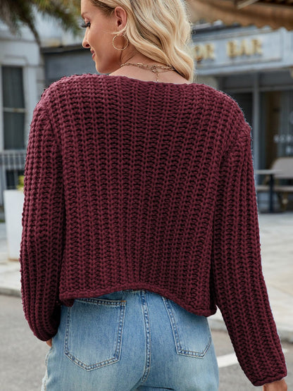 Women's Cozy Knitted Cardigan with Pockets and Buttons | Ideal for Winter