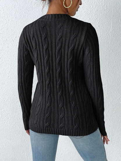 Women's Stylish Jumper with Voluminous Braids | Ideal for Winter