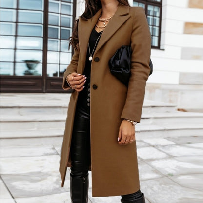 Stylish Color Block Trench Coat With Button Detail And Machine Washable Design For Women | Perfect for Everyday Wear