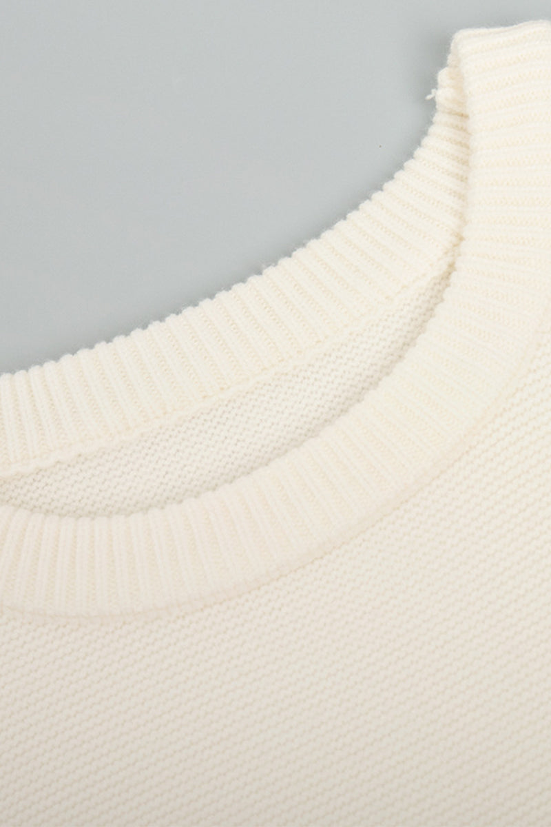 Women's Fashionable Plain White Cashmere Jumper | Ideal for winter