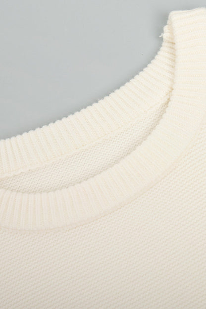 Women's Fashionable Plain White Cashmere Jumper | Ideal for winter