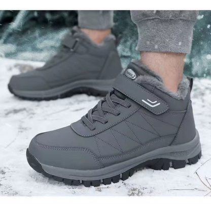 Men's Casual Double Closure Fur Line Winter Boots | Ideal for Winter