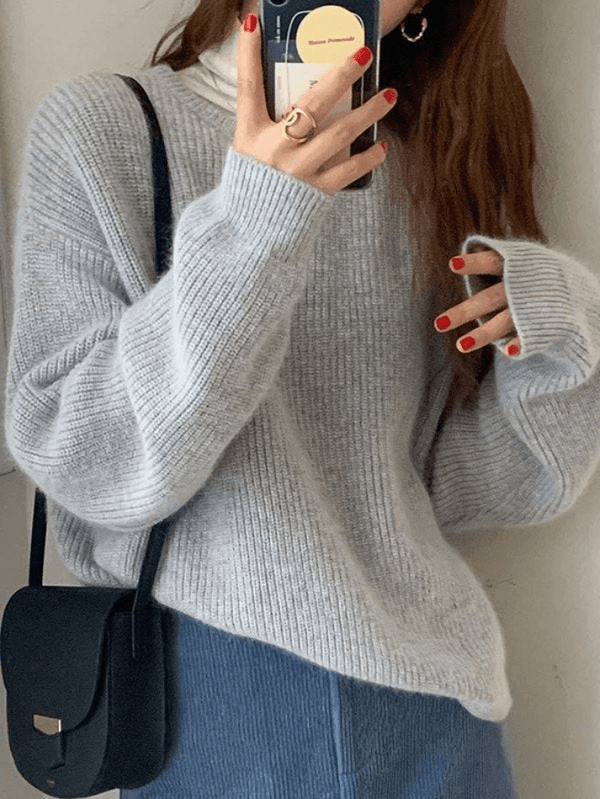 Women's Casual Wide Neck Knit Jumper | Ideal for winter