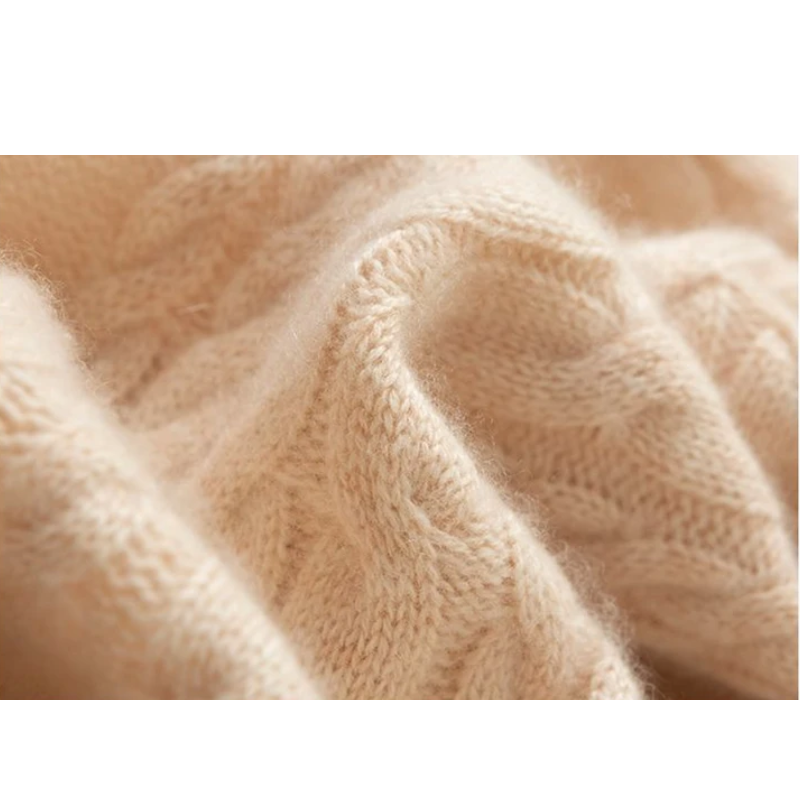 Women's Warm Knitted Cord-Point Cashmere Jumper for Women | Ideal for Winter