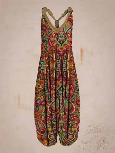 Women's Stylish Boho Sleeveless Jumpsuit | Ideal for summer