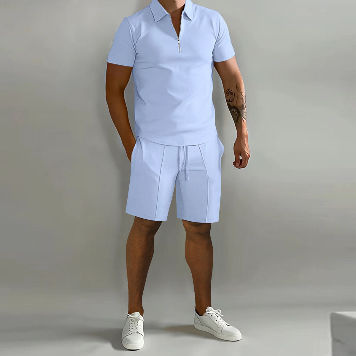 Evan - Polo Shirt and Shorts Set - Casual - Casual Couture - Everyday Wear