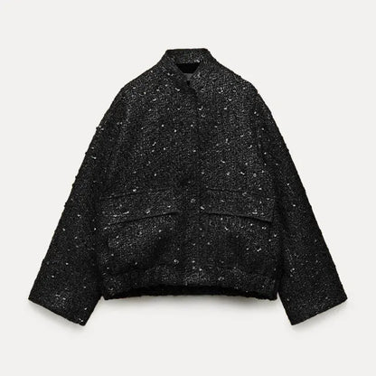 Women's Elegant Sequined Blazer with Pockets | Perfect for Casual Days