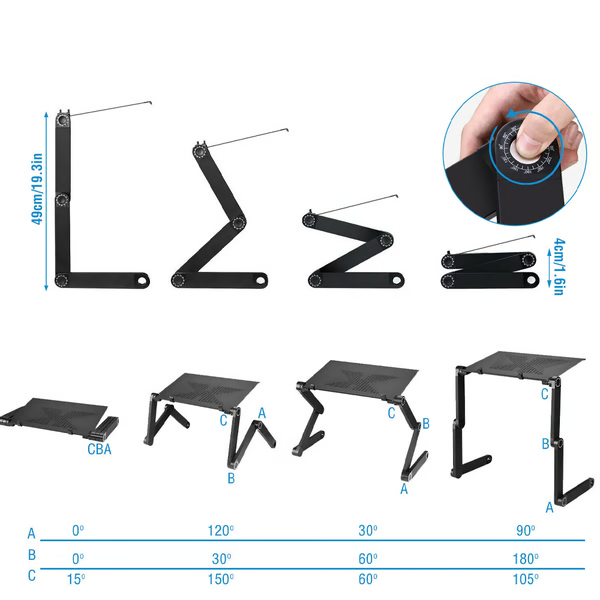 Adjustable Laptop Stand – 360° Rotatable and Portable Design 4
