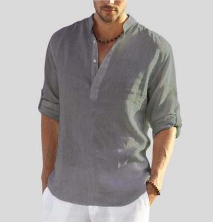 Men's Elegant Linen Shirt with Timeless Design and Lightweight Comfort