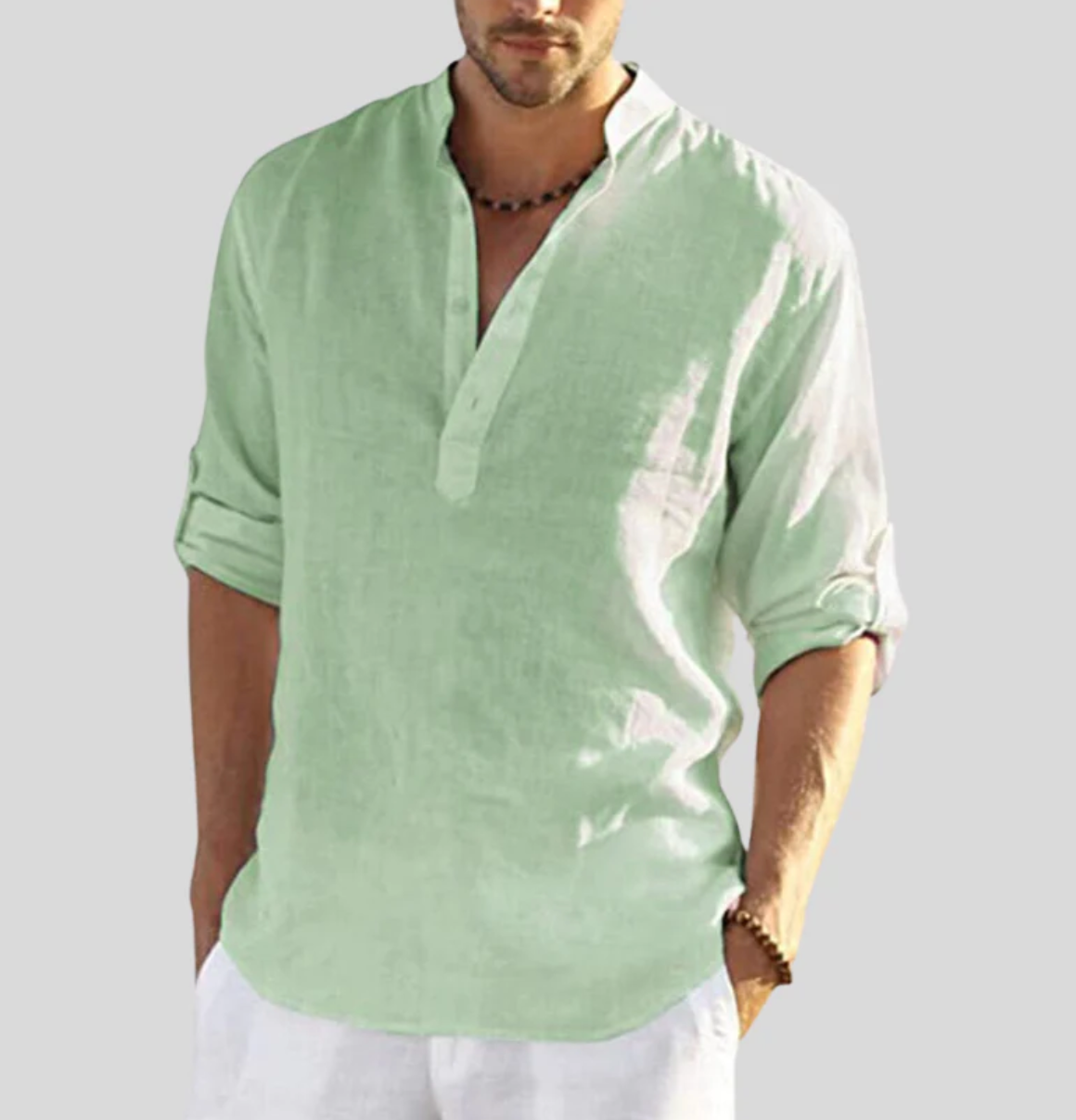 Men's Elegant Linen Shirt with Timeless Design and Lightweight Comfort
