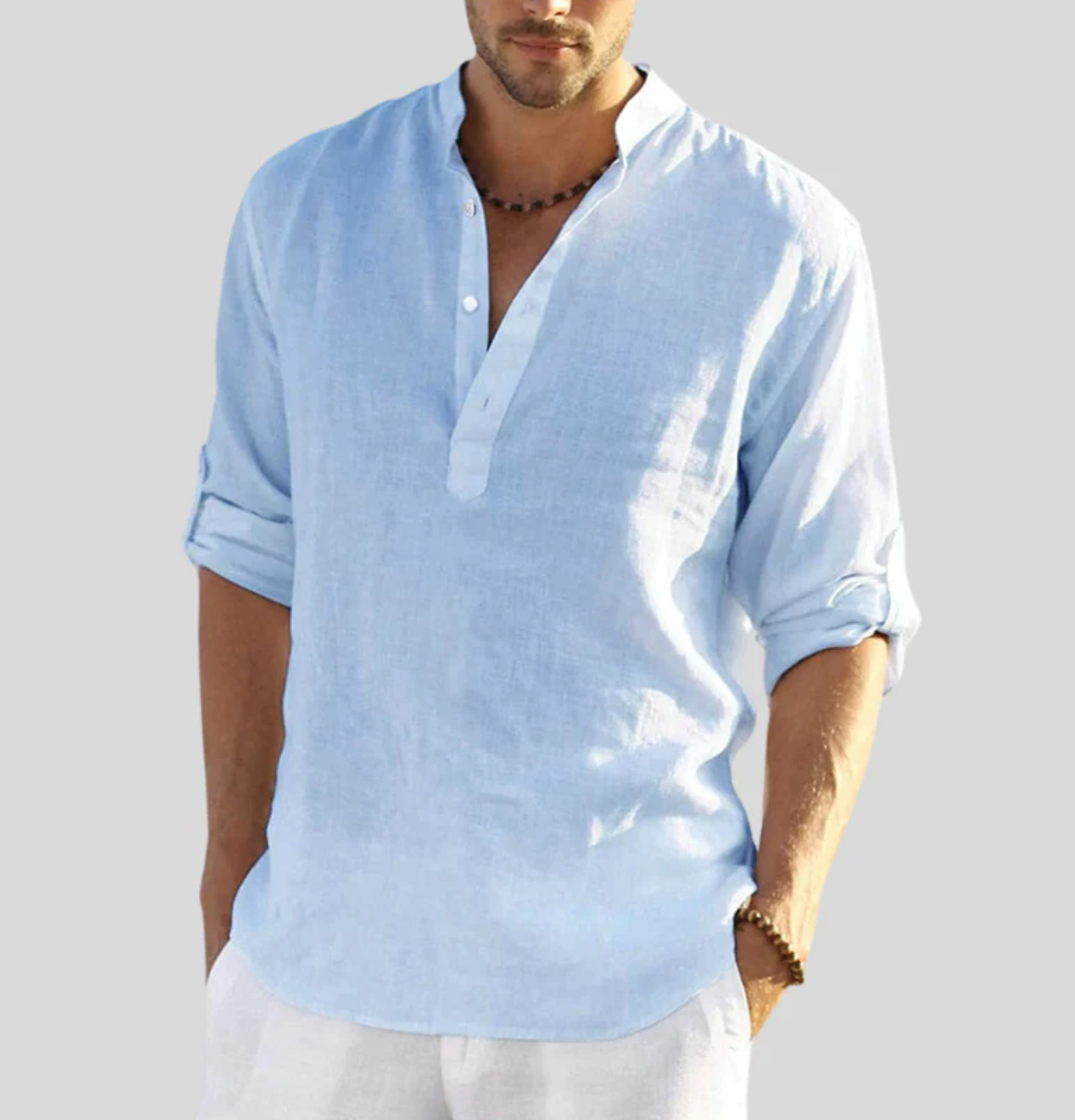 Men's Elegant Linen Shirt with Timeless Design and Lightweight Comfort