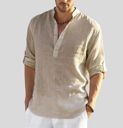 Men's Elegant Linen Shirt with Timeless Design and Lightweight Comfort