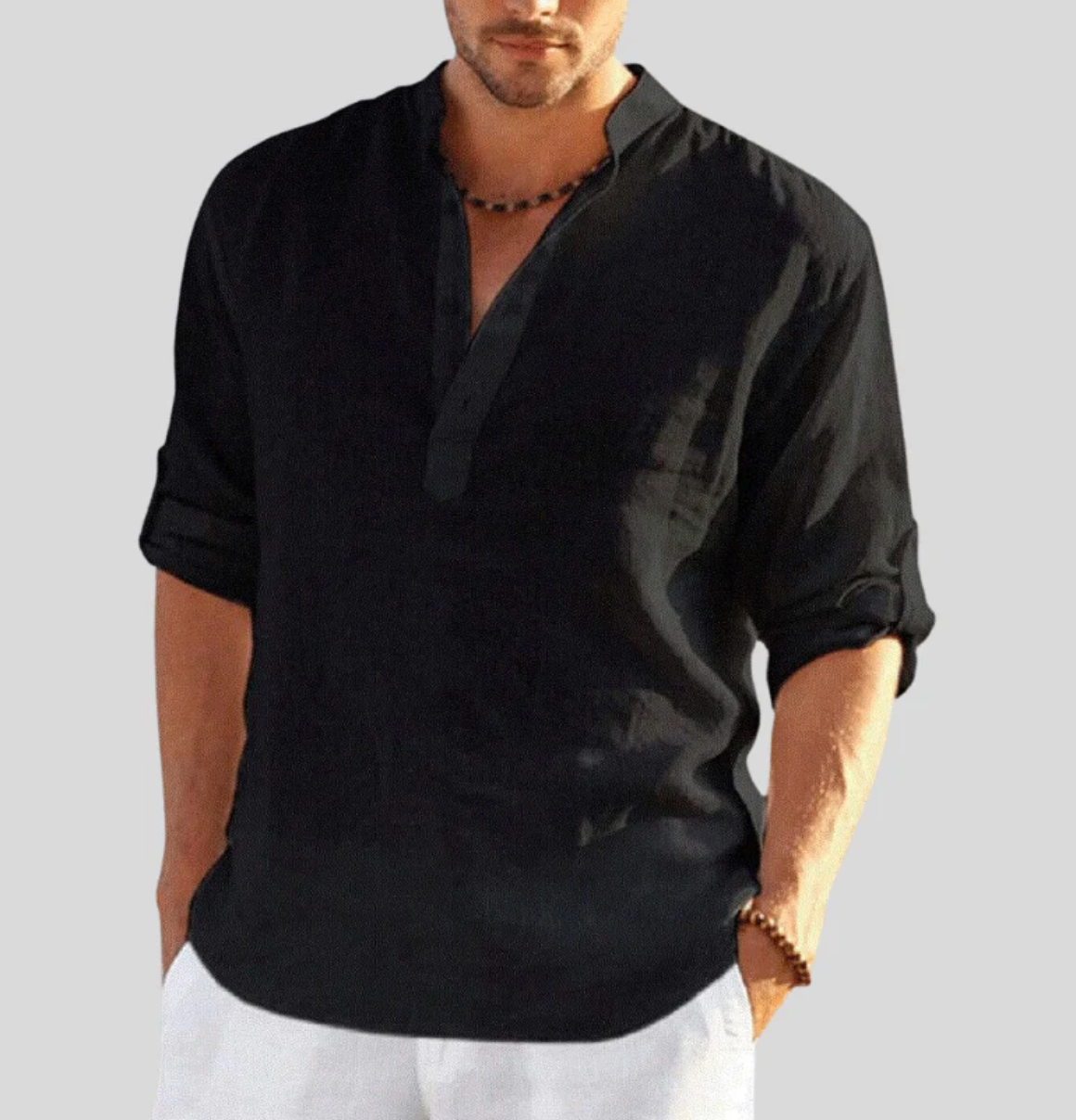 Men's Elegant Linen Shirt with Timeless Design and Lightweight Comfort