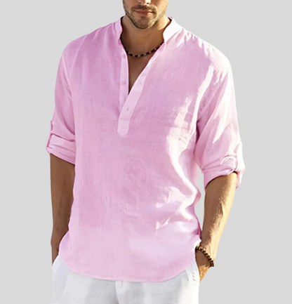 Variant image for Men's Elegant Linen Shirt with Timeless Design and Lightweight Comfort-49