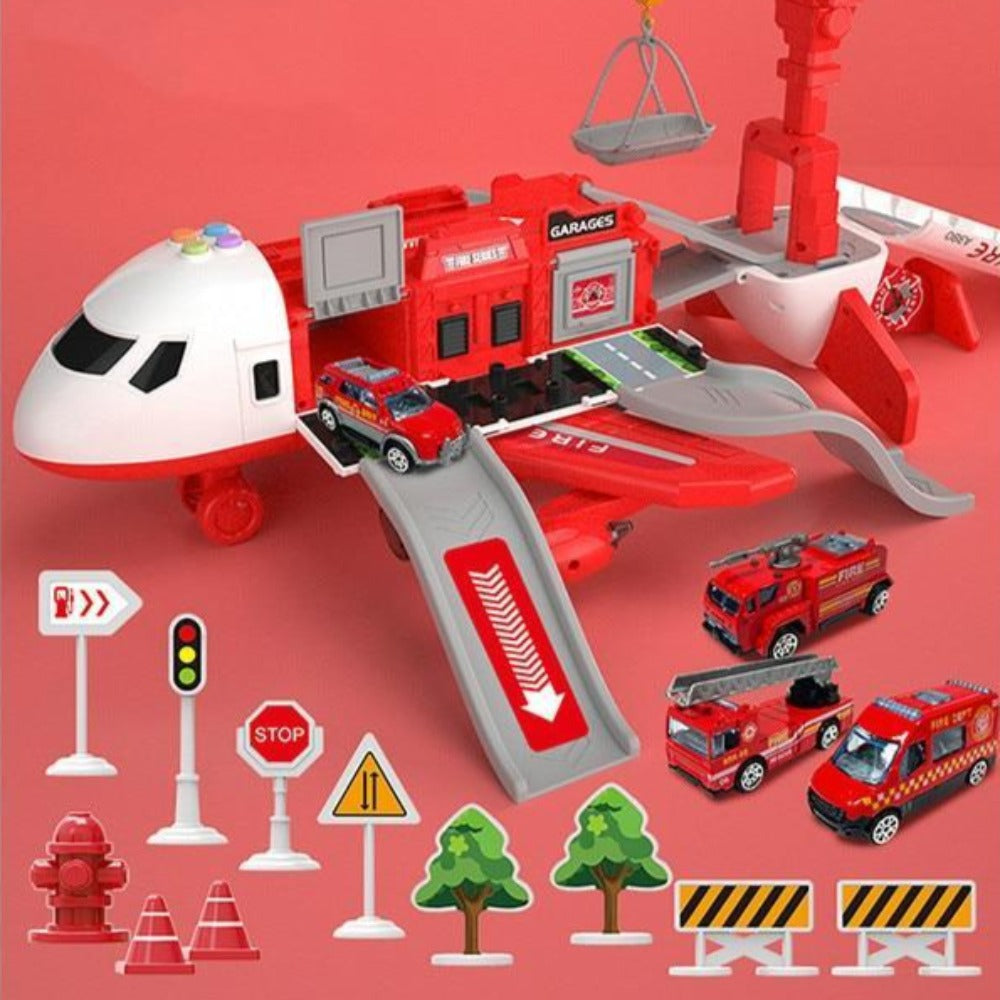Airplane Playset – Large Aircraft with Six Mini Construction Vehicles 3