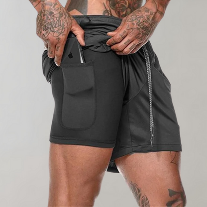 Amir - 2-in-1 Fitness Shorts - Sporty - High-Performance Fabric - Ideal for Summer