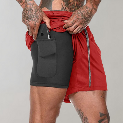 Amir - 2-in-1 Fitness Shorts - Sporty - High-Performance Fabric - Ideal for Summer