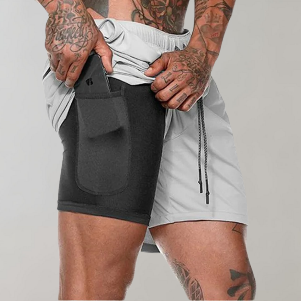 Amir - 2-in-1 Fitness Shorts - Sporty - High-Performance Fabric - Ideal for Summer