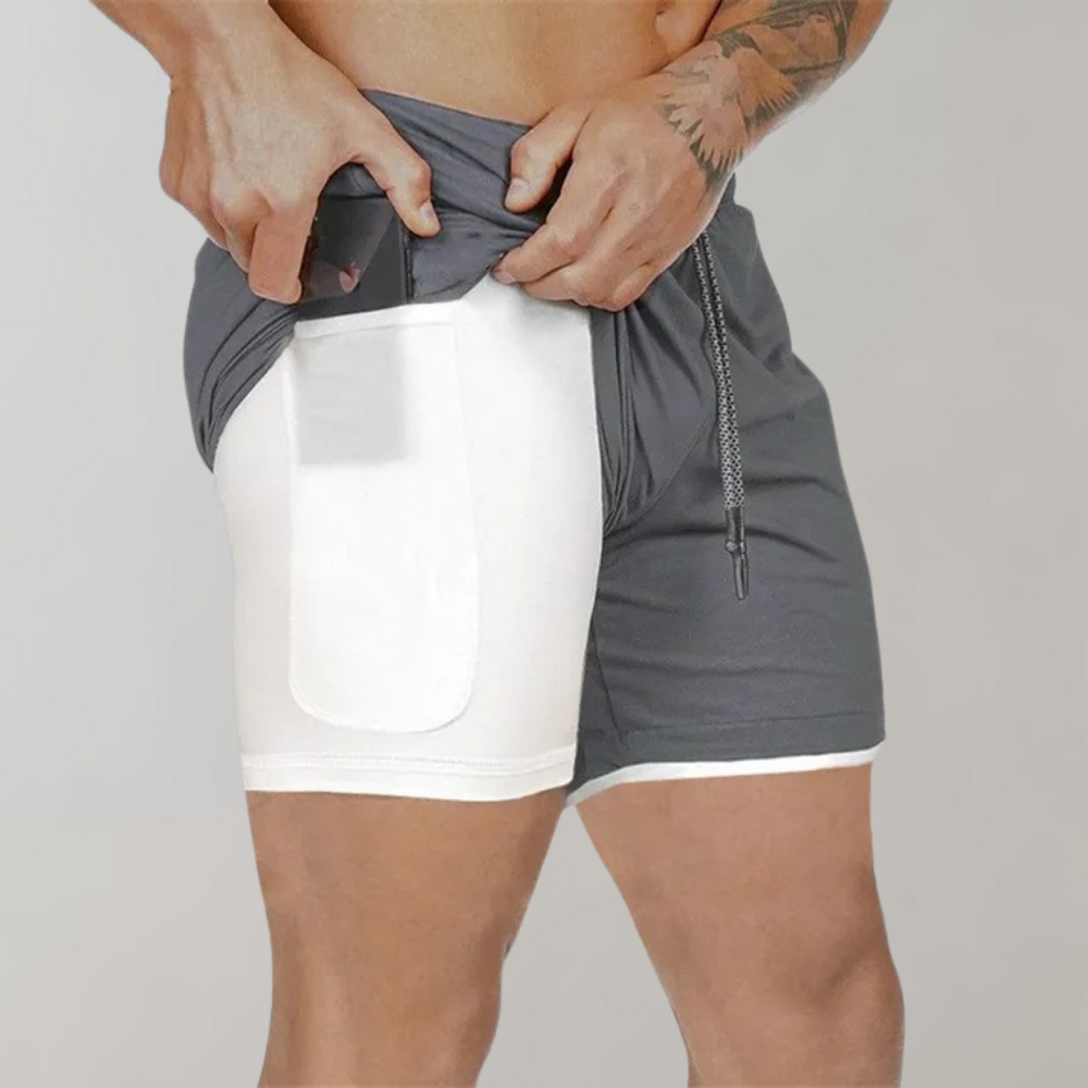 Amir - 2-in-1 Fitness Shorts - Sporty - High-Performance Fabric - Ideal for Summer