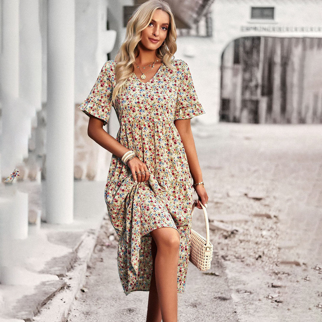 Women's Summer Floral Midi Dress | Perfect for Casual Days