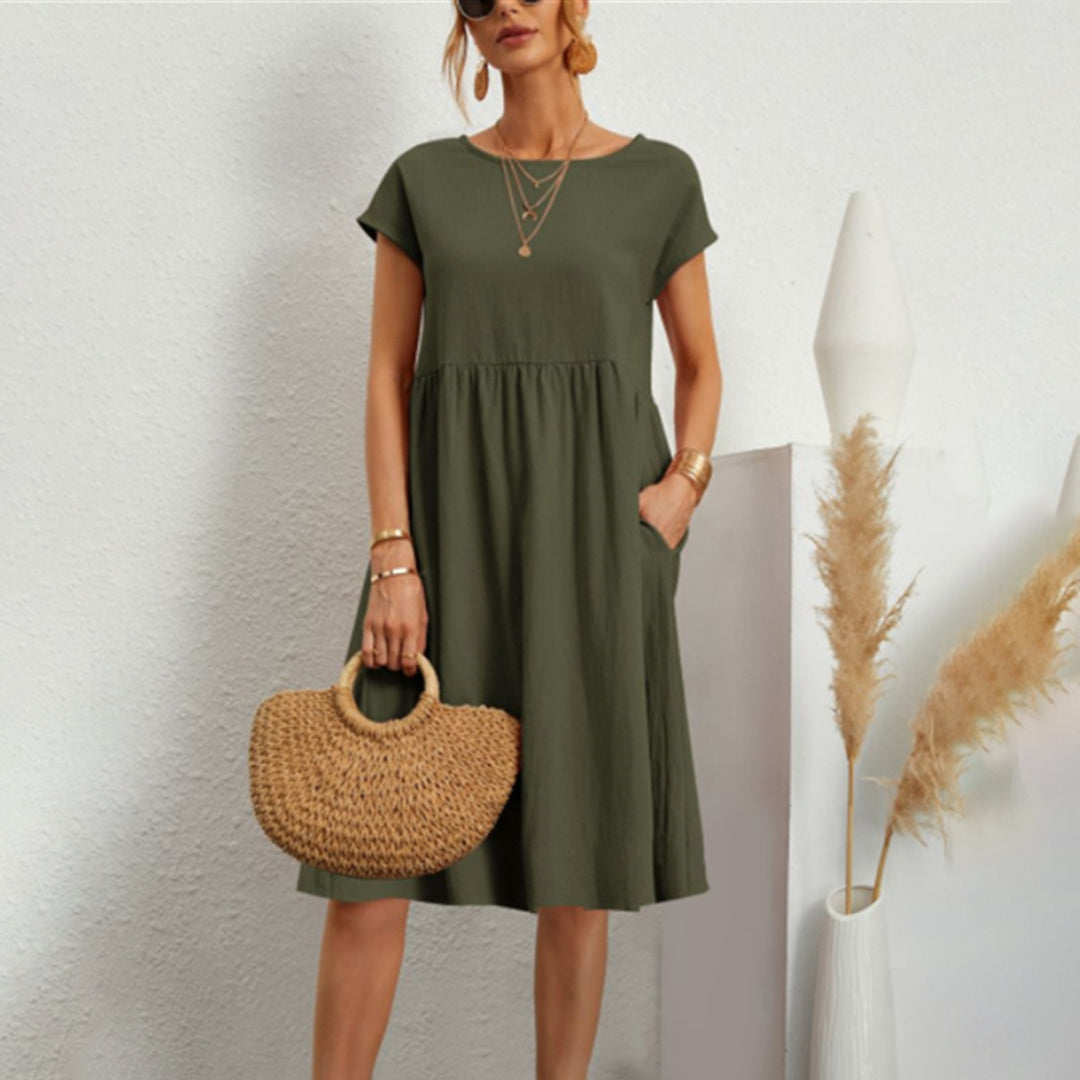Variant image for Women's Relaxed Lightweight Dress with Side Pockets for Summer-41