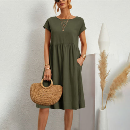 Variant image for Women's Relaxed Lightweight Dress with Side Pockets for Summer-41