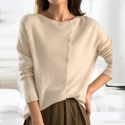 Women's Stylish Lightweight Spring Knit Sweater with Buttons | Ideal for Winter
