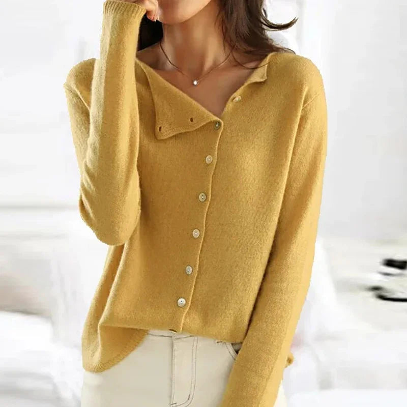 Women's Stylish Lightweight Spring Knit Sweater with Buttons | Ideal for Winter