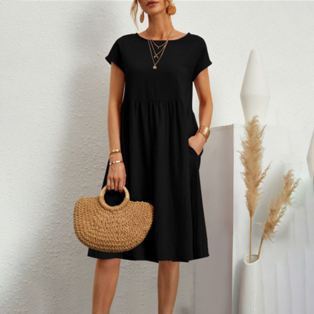 Variant image for Women's Relaxed Lightweight Dress with Side Pockets for Summer-29
