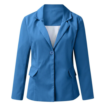 Women's Classic Solid Color Blazer with Pockets | Perfect for Casual Days