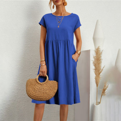 Variant image for Women's Relaxed Lightweight Dress with Side Pockets for Summer-37