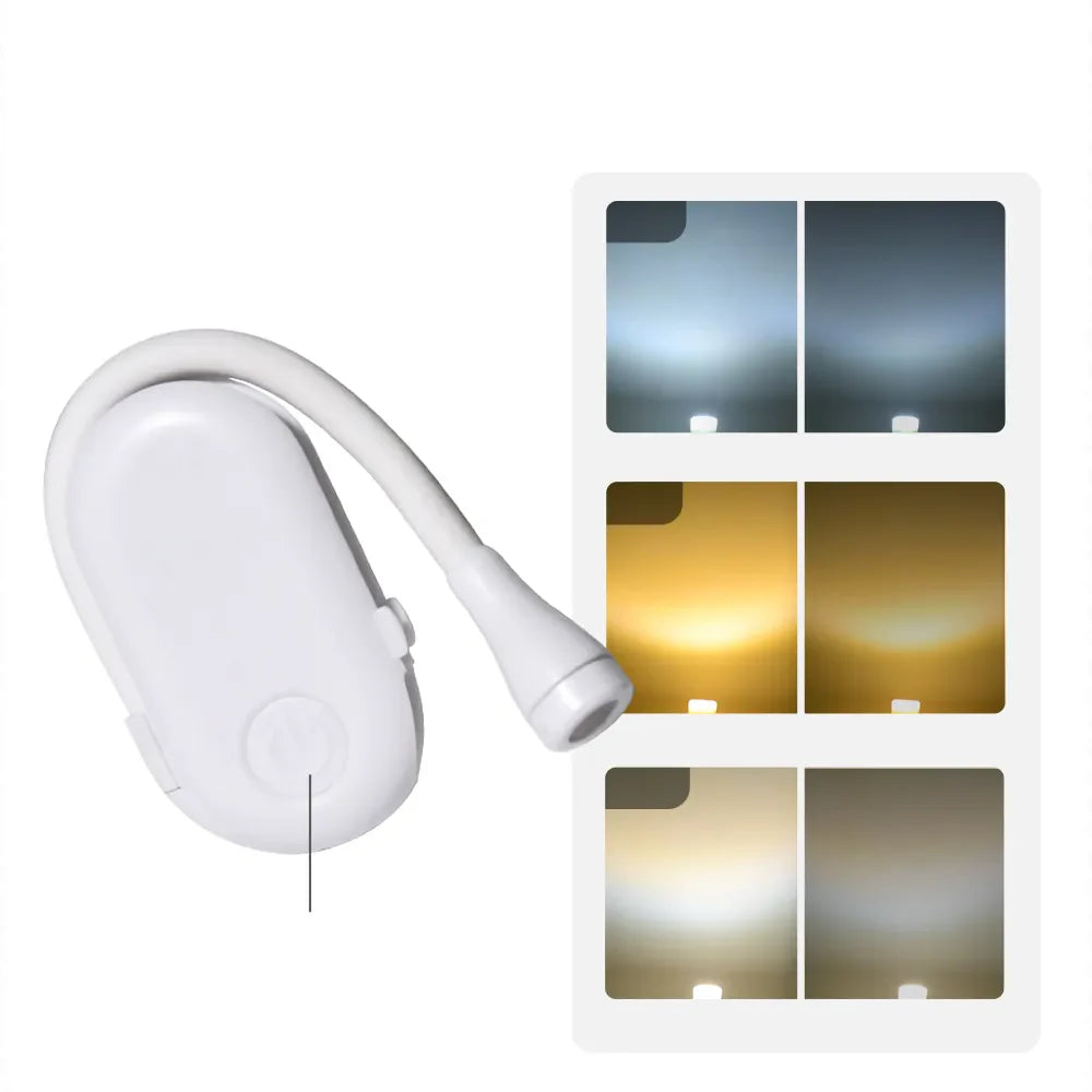 Book Light Clip – Dimmable LED with 360° Rotating Design 5