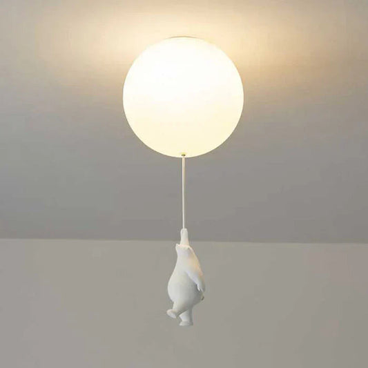 Ceiling Light Fixture – LED Bear and Balloon Design 0