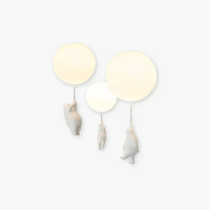 Ceiling Light Fixture – LED Bear and Balloon Design 1