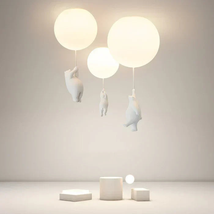 Ceiling Light Fixture – LED Bear and Balloon Design 2