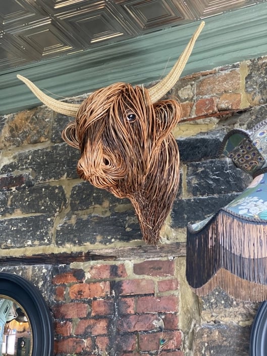 Cow Wall Sculpture Art – Rustic Decorative Sculpture for Home 2