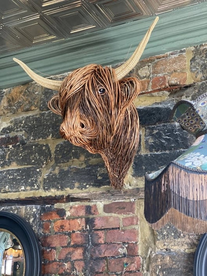 Cow Wall Sculpture Art – Rustic Decorative Sculpture for Home 2